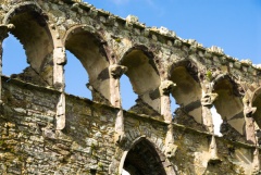 Roofless 14th century arcading