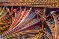 Medieval painted screen, St Nectan's church