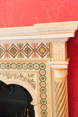 Fireplace detail in the Gallery