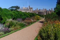 Formal garden borders and path