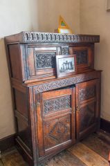 A Jacobean cabinet in the sitting room