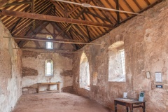 Inside the chapel, looking east