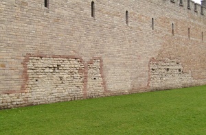 Roman stones, outlined in red brick (c) Seth Whales