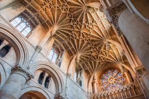 The chancel arcades and ceiling