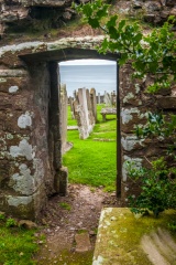 Looking out from the chapel towards the sea
