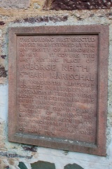 Marischal Aisle plaque beside the door