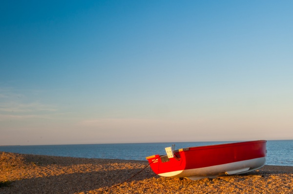 A boat on the beach at Dunwich