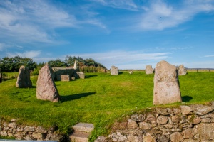 Earthworks surround the circle