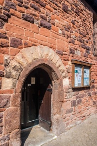The restored medieval doorway