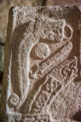 Pictish carving on the smaller stone