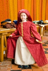Dressing up in period costumes