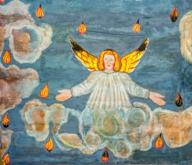 Painted angel figure