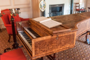 Grand piano in the sitting room