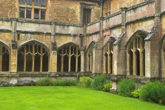 The cloister courtyard at Lacock