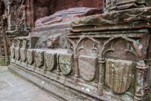 Coats of arms on Princess Margaret's tomb