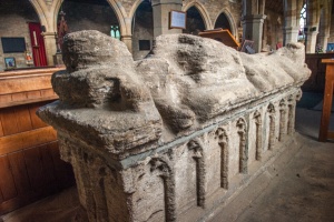 15th century effigy and tomb chest