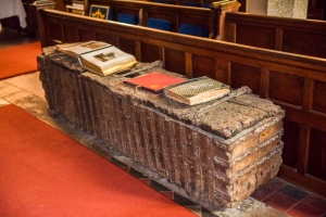 14th century iron-bound wooden chest