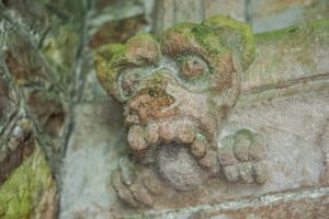 Grotesque beast carving, south doorway