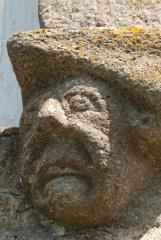 Grotesque carved head