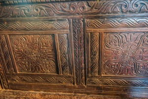 Jacobean carved seat-back