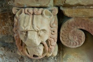 Carved lion on a Seton memorial