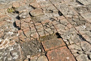 Medieval floor tiles in the abbey church