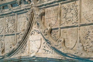 Decorative fireplace carving