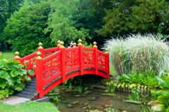 Oriental bridge in the gardens