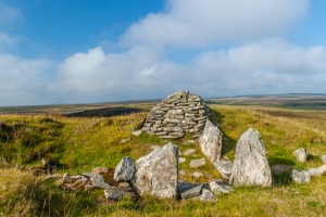 Chambered cairn on the Yarrows Archaeological Trail