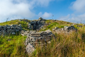 One of the 2 long cairns
