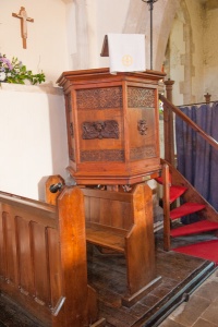 Jacobean carved pulpit
