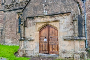 The Jacobean porch of Batcombe church
