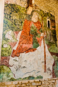 St Christopher wall painting, Baunton church