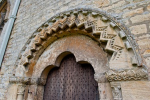 Norman north door, Bibury