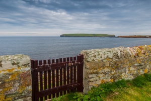 The churchyard gate, looking towards the Brough of Birsay