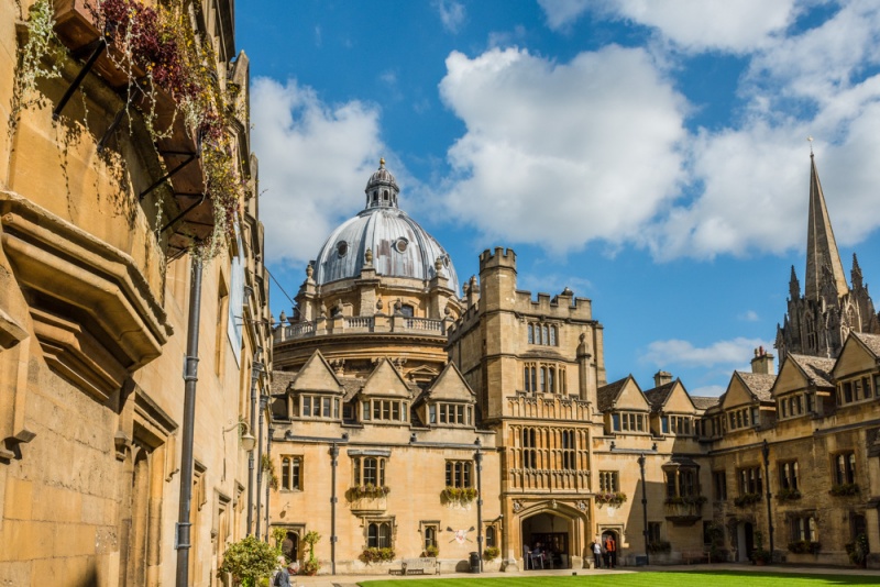 Inside the front quad at Brasenose College