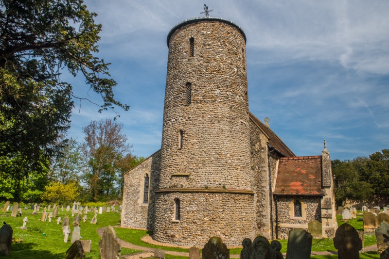 The Saxon tower of Burnham Deepdale Church