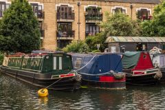 Narrowboats at harbour
