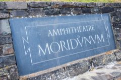 Slate sign at the amphitheatre entrance