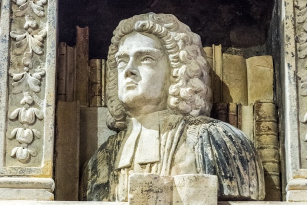 Richard Prichard memorial, 1712, in St Peter's Church, Carmarthen
