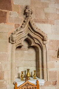 14th century niche in the chancel
