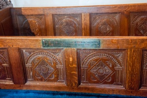 Carved chancel benches