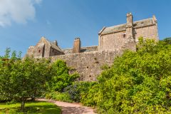 The castle and curtain wall from the garden