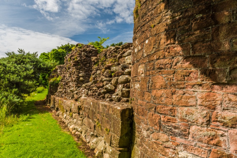 Remains of the curtain wall at Egremont Castle
