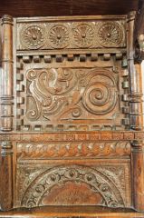 Jacobean carved panel, pulpit