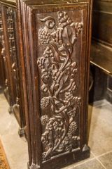 A 16th century carved bench end
