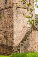 The unusual external tower stair