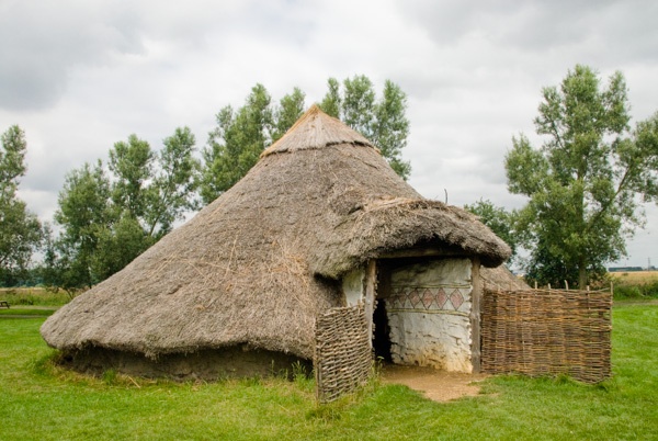 Reconstructed Iron Age hut at Flag Fen