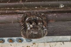 Figure of a lion over the door