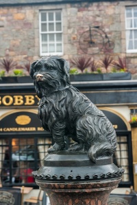 Greyfriar's Bobby statue outside the Kirkyard